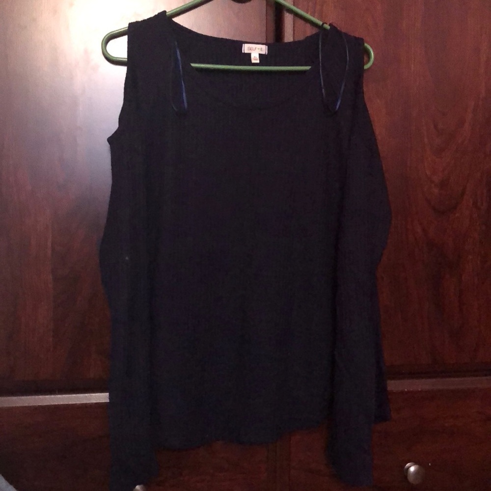 Cold shoulders sweater